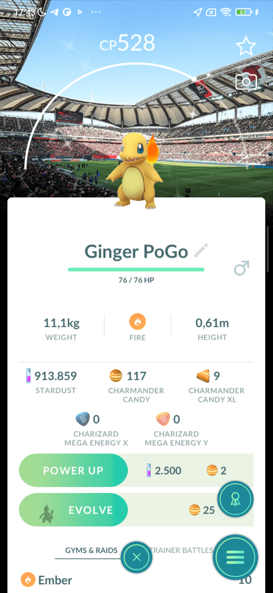 Charmander Shiny — nền FC2026 Seoul