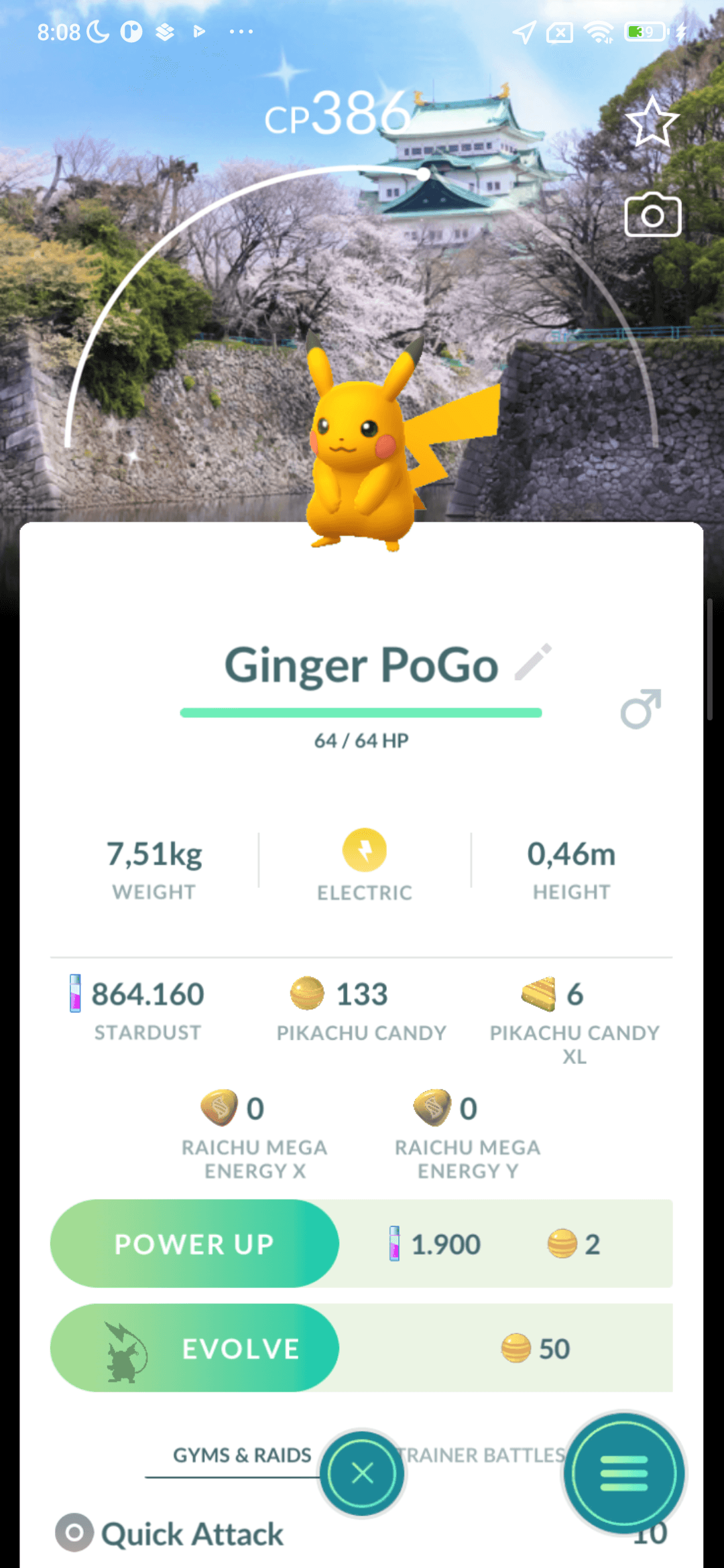 Pikachu Shiny — nền Poké Lid Aichi