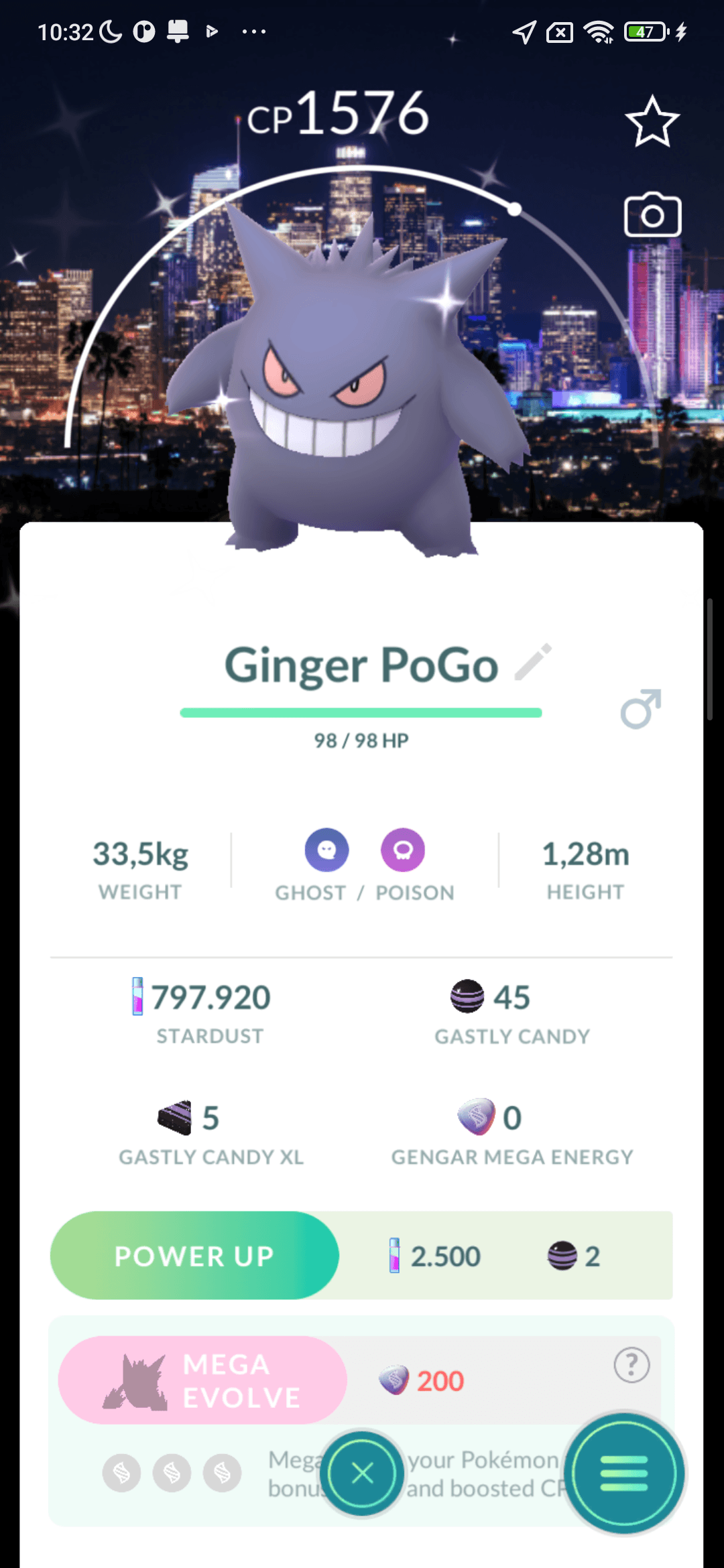 Gengar Shiny — nền Night Out 2026 LA
