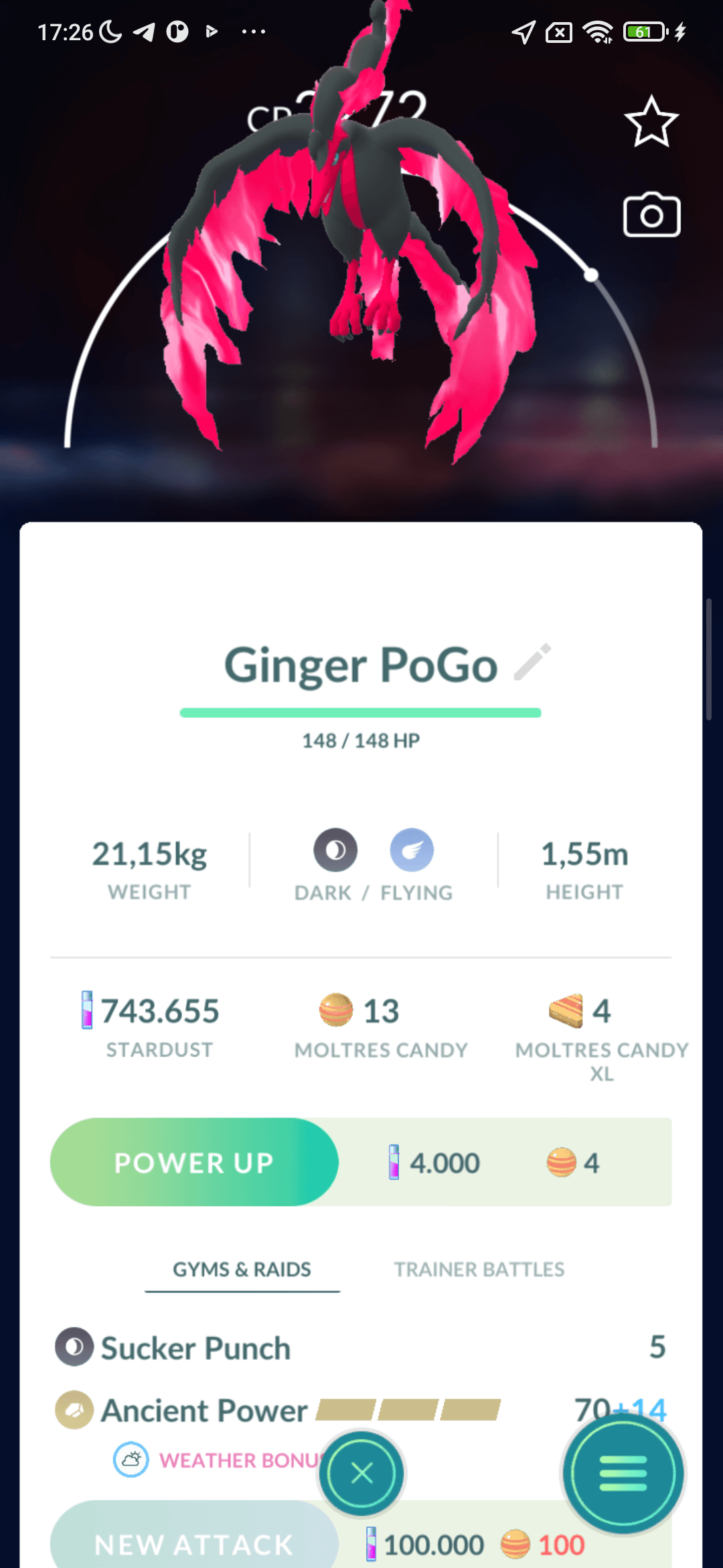 Moltres dạng Galar