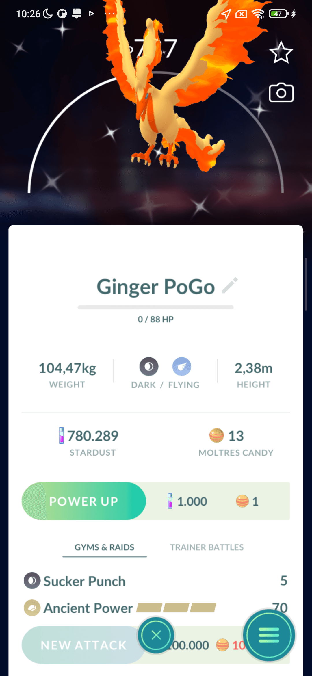 Moltres Shiny dạng Galar