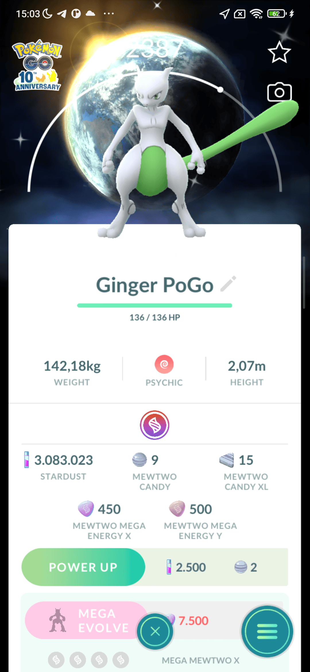 Mewtwo Shundo — nền Mewtwo kỷ niệm 10 năm
