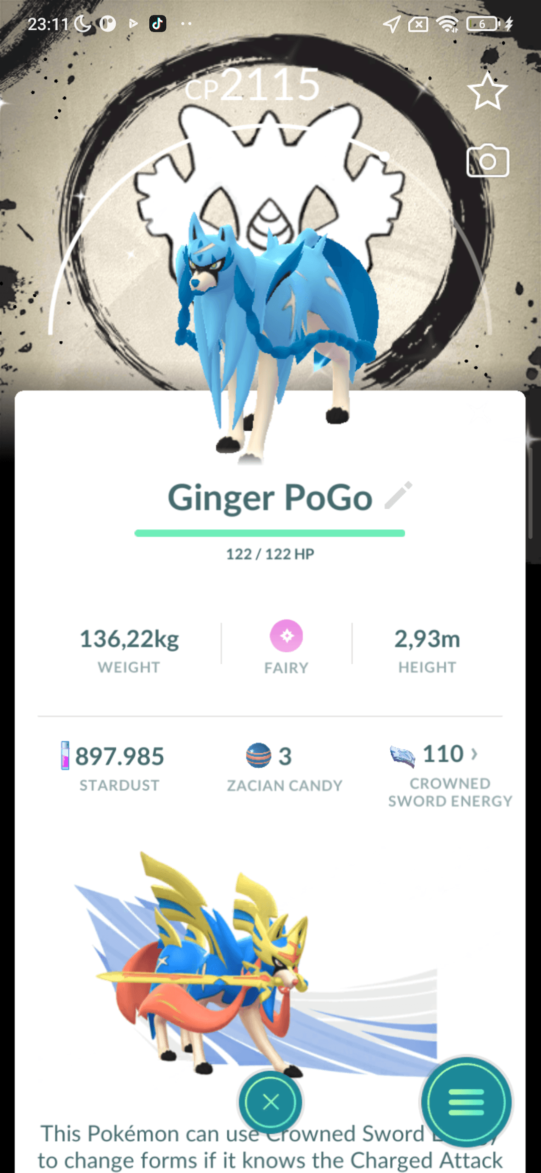 Zacian Shiny — nền GO Fest 2026 Global