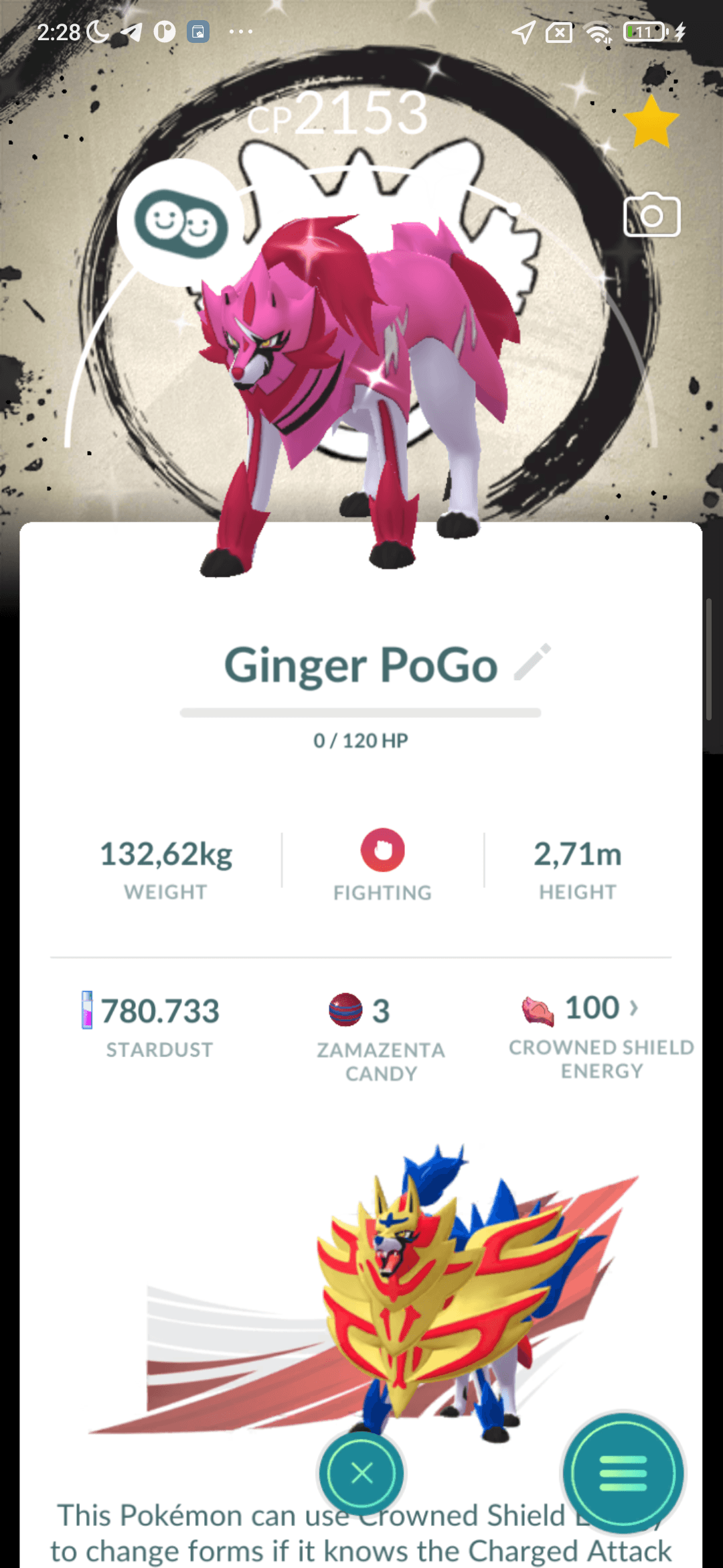 Zamazenta Shiny — nền GO Fest 2026 Global